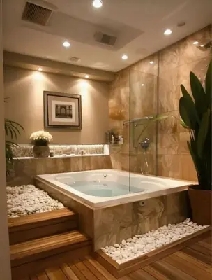 a bath tub in a bathroom with a shower at Capo Zen
