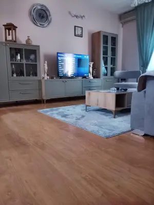 a living room with a couch and a tv at Apartman Lola in Lazarevac