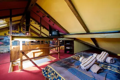 a bedroom with two bunk beds in a room at Apartment 14 in Belgrade