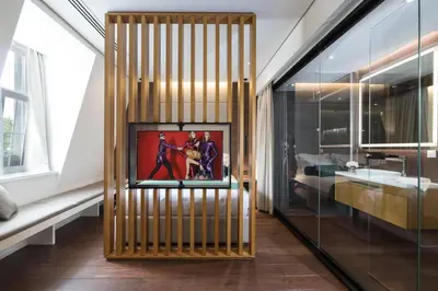 a room with a framed picture on a wall at Dominic Smart & Luxury Suites - Parliament in Belgrade