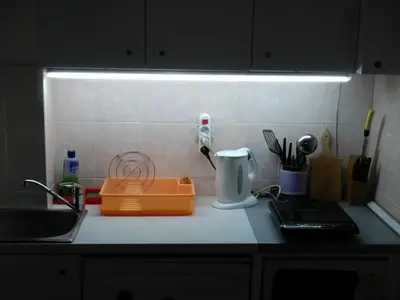 a kitchen counter with a sink and a mixer at Keti 1 in Belgrade