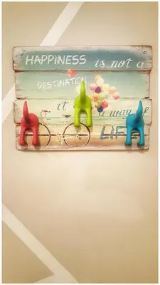 a sign that reads happiness is not a destination at Apartment Cherry Queen in Belgrade