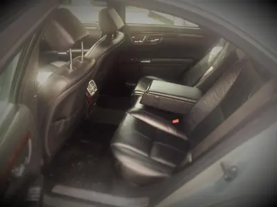 an aerial view of the back seat of a car at Centrally Located Relaxing Place in Belgrade
