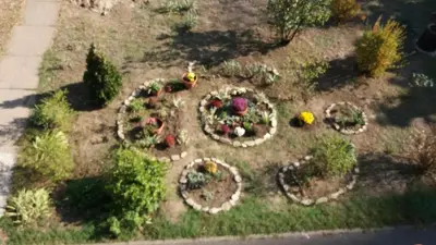 an aerial view of a garden with many plants at WHITE CITY 2 in Belgrade