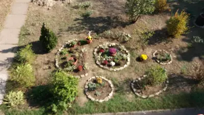 an aerial view of a garden with many plants at WHITE CITY 2 in Belgrade