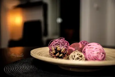 a plate of different colored onions on a table at Apartman Green relax Belville in Belgrade