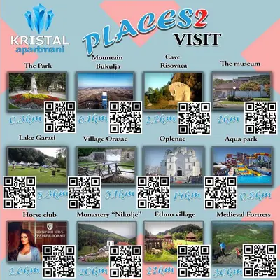 a collage of photos of different places in the philippines at Kristal Apartmani in Arandjelovac