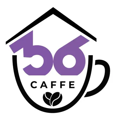 a logo for a cafe at Apartment 36 in Belgrade