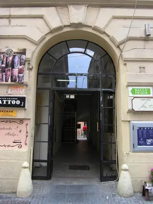 an entrance to a building with an open door at Apartment Danijela-City Centar in Belgrade