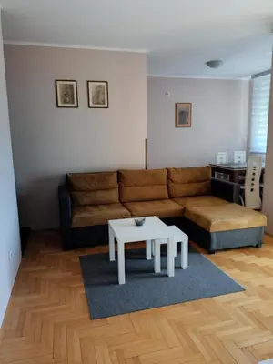 a living room with a couch and a table at Apartment Andjela in Belgrade