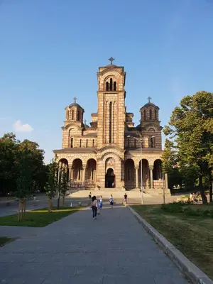 a large building with people walking in front of it at Z&N luxury Belgrade appartment - city center in Belgrade