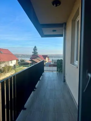 a view from the balcony of a house at Prenočište Dunav in Novi Banovci