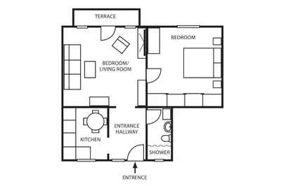 a picture of a floor plan at Apartment Paradise Sunny Home in Belgrade
