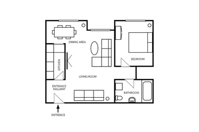 a picture of a floor plan of a house at Apartment Paradise Symphony in Belgrade