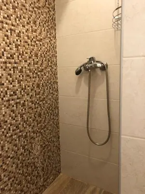 a shower with a shower head in a bathroom at Small & Sweet Apartments in Belgrade