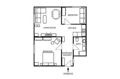 a picture of a floor plan of a house at Apartment Paradise SunShine in Belgrade