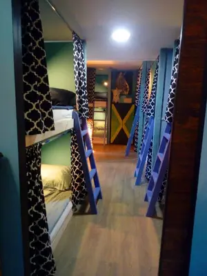 a room with a bunch of bunk beds at NapPARK Hostel in Belgrade