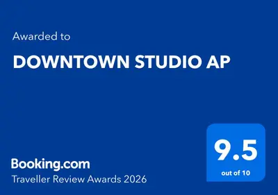 a blue sign with the wordsdowntown studio ap at DOWNTOWN STUDIO AP in Belgrade