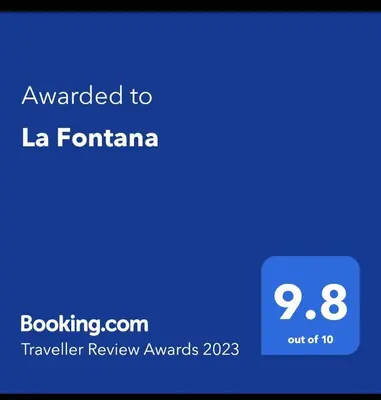 a screenshot of a cell phone with the text awarded to la fanta at La Fontana in Belgrade