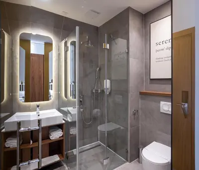 a bathroom with a shower and a sink and a toilet at Maison Royale in Belgrade