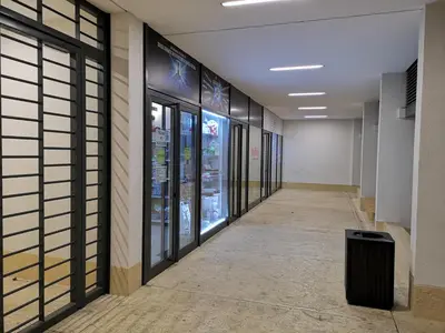 a hallway of an office building with vending machines at NIKLUK in Belgrade