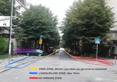 a picture of a street withno parking zone at 4Rooms 4U in Belgrade