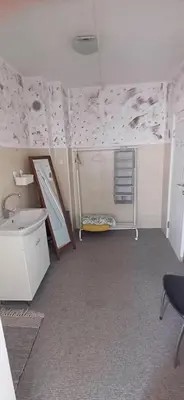 a room with a bathroom with a sink and a sink at Sobe Neva in Belgrade