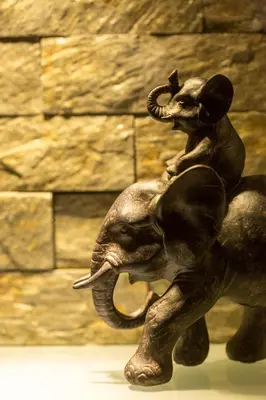 a statue of a person riding an elephant at Cosmopolitan One Apartment in Belgrade