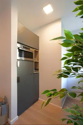 a kitchen with a refrigerator and a stove at Victor Residence in Belgrade
