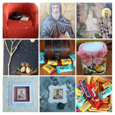 a collage of pictures with a picture of a man at Apartman LENA in Arandjelovac