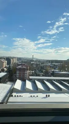 a view of a city from the roof of a building at Apartment Unamare in Belgrade