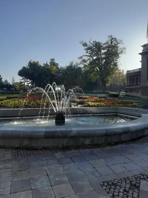 a fountain in the middle of a park at Studio Krunska 6 in Belgrade