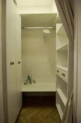 a bathroom with a sink and a mirror at Studio Stil in Belgrade