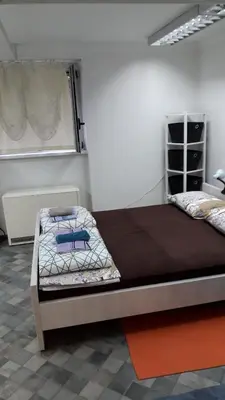 a bedroom with a large bed in a room at Apartman Pocerac in Belgrade