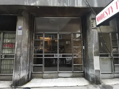 an entrance to a building with glass doors at SQUARE M. in Belgrade