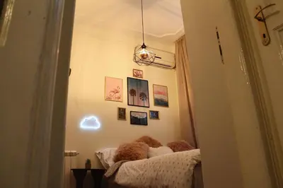 a bedroom with a bed with teddy bears on it at 1BR Flat in Heart Of Belgrade With Panoramic Central View in Belgrade