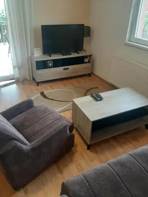 a living room with a couch and a tv at Teja-seosko turističko domaćinstvo in Arandjelovac