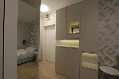 a small apartment with a bed in a room at Belgrade Center Apartment VI in Belgrade