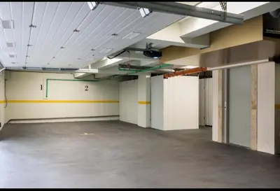 an empty room with an empty parking lot at Belly3 in Belgrade