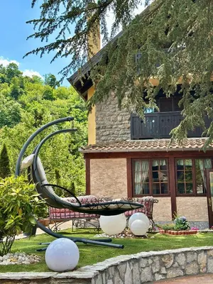 a playground in front of a house at Vila Aleksić in Smederevo