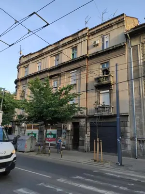 an old building on the side of a street at Skorpion in Belgrade