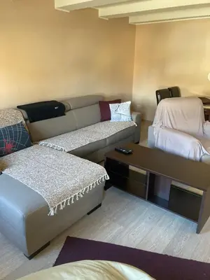 a living room with a couch and a table at House Apartment in Pančevo