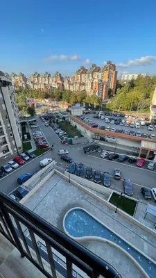 arial view of a parking lot with a parking lot at Paunov Breg in Jajinci