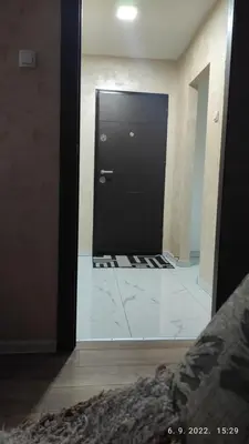 a black door in the middle of a room at Centar_park in Arandjelovac