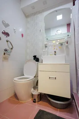 a bathroom with a toilet and a sink at Sava Centar 1-bedroom apartments in the heart of New Belgrade in Belgrade