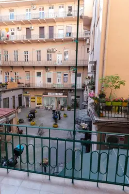 a view from a balcony of a large building at City Passage Apartments in Belgrade