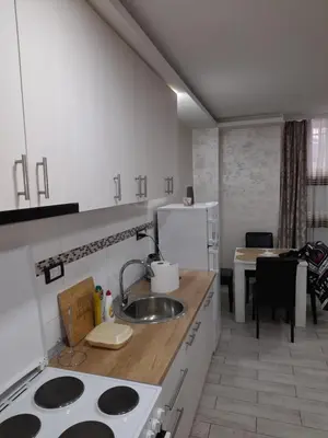 a kitchen with a sink and a counter top at Daca 1 in Belgrade