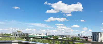 a view of a city from a balcony at Cozy nest SAVADA in Belgrade