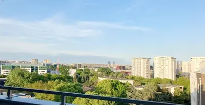 a view of a city from a balcony at Cozy nest SAVADA in Belgrade