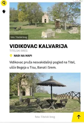a page of a website with a picture of a picnic table at Apartman CENTAR in Titel